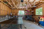 Ping Pong and Bikes in the Garage